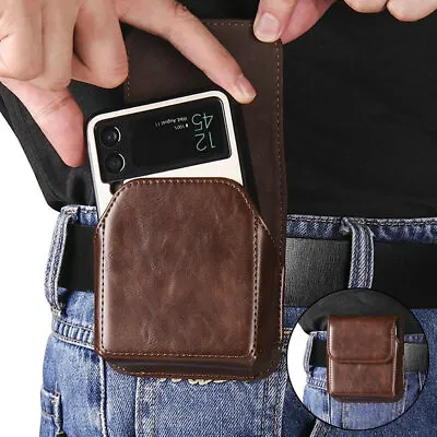 $11.71 • Buy Phone Holster Pouch Case With Belt Clip For Samsung Galaxy Z Flip 5/2/4/3 PU