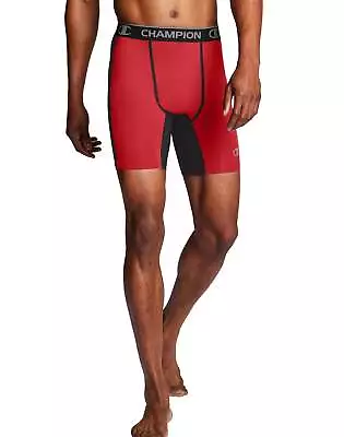 Men's Gym Shorts Champion Power Flex Solid Compression Train Athletic 6  Boxer • $13.49