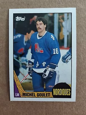 MICHEL GOULET Quebec NORDIQUES 1987-88 TOPPS HOCKEY CARD #77 • $1