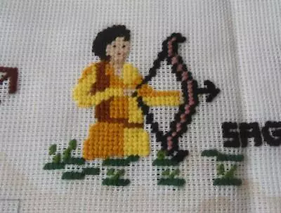 Dritz Needlepoint Canvas SAGITTARIUS Horoscope Madeira Preworked 14  • $16.99