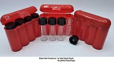 4x 1oz Gold Vials & Storage Carry Case Dredge Panning Mining Prospect RED 002 • $5