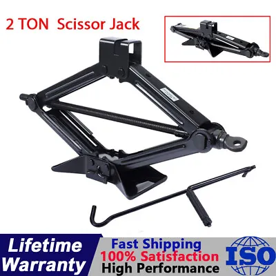 2 Ton Scissor Jack Handle Crank Tool Car Van Garage W/Tire Wheel Lug Wrench Jack • $20.99