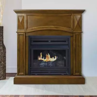 Pleasant Hearth Gas Fireplaces 36  Convertible Ventless Metal Propane Brown • $1004.35