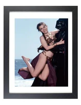 CARRIE FISHER PRINCESS LEIA Darth Vader STAR WARS Matted & Framed Picture Photo • $59