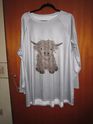 Ladies Top Size Xxl No Tab Labels Has Highland Cow On It • £9.99