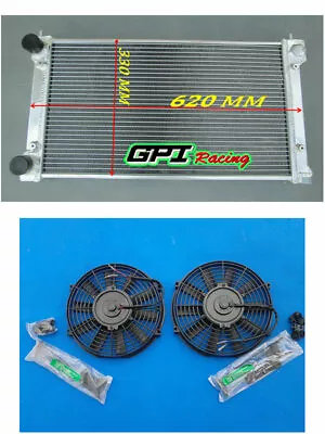 Radiator +FANS For VW Golf GTI MK1 MK2 Scirocco Rabbit Caddy 1.6 1.8 8V 80-91 MT • $176