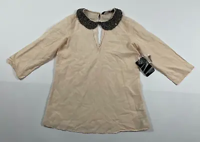 $24.99 • Buy Women's Zara Basic Blouse Shirt Top 3/4 Sleeve Size XS X-Small Pink #725