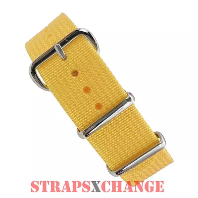 20mm RIBBED PREMIUM NATO® G10 MUSTARD YELLOW Military Diver's Watch Strap Band • $19.95