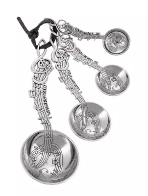 GANZ Measuring Spoons 4 Pc Treble Clef ER73679 NEW IN BOX JUST ARRIVED • $17.98