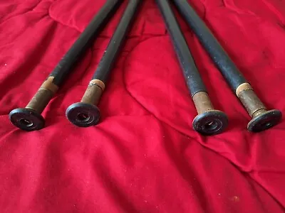 4 X Used Black Tapered Wooden Legs Retro Dansette Sputnik Style 380mm  • £18