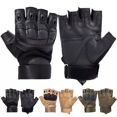 Tactical Half Finger Gloves Mens Army Military Combat Outdoor Sports Fingerless • $15.69