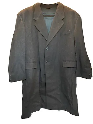 Executive Collection 50R Big & Tall 65% Italian Wool & Cashmere LONG Overcoat • $98.50