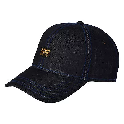 G-STAR RAW Men's Cap - Originals Denim Baseball Cap Logo Blue • $42.51