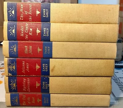 Lot Of 6 Zane Grey Walter Black Books HC Vintage 1930's Westerns • $19.99