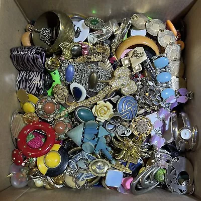 Lot Of Artisan Costume Jewelry 10+ Lbs Vintage Necklaces Bracelets Pins Pendants • $15.50