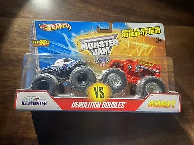 Hot Wheels Monster Jam Demolition Doubles Michigan Ice Monster Vs Backdraft • $22.99