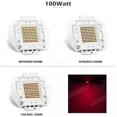 730Nm 850Nm 940Nm High Power Smd Ir Led Chip 3W 5W 10W 20W 30W 50W 100W COB Bead • $62.96