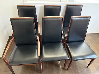 Vintage Milo Baughman Style Walnut Dining Chairs By Dillingham - Set Of Six • $980