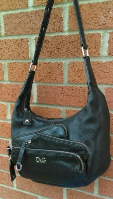 £49.99 • Buy Vintage And Rare Dolce @ Gabbana Mindy Black Leather Shoulder Bag