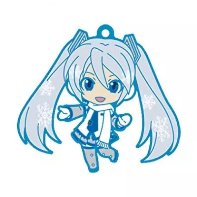 Vocaloid Snow Miku Nendoroid Plus Capsule Rubber Mascot Pt 01 - Fluffy Coat Ver. • $11.99