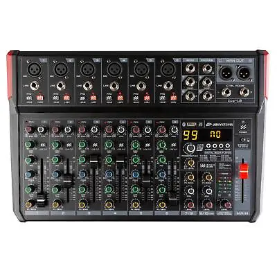 JB Systems LIVE-10 PA Mixer Compact 10 Input Studio Recording USB Bluetooth • £170.50