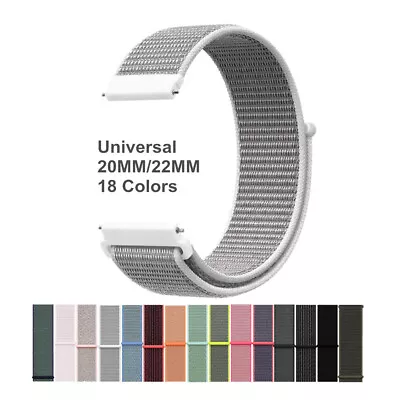 Quick Release 20mm 22mm Universal Nylon Sport Loop Wristband Watch Band Strap • $6.99