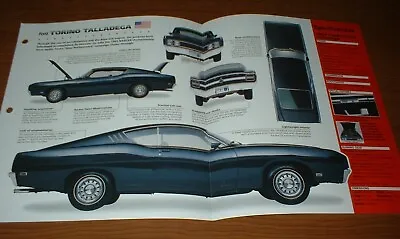 $12.99 • Buy ★★1969 Ford Torino Talladega Original Imp Brochure 69 428 Cobra Jet Specs Info★★