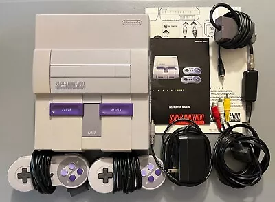 Super Nintendo Snes Video Game System Console Controllers Original Complete 1991 • $142.50