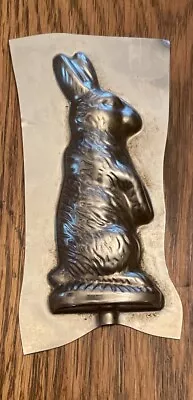 Vintage Metal Rabbit Chocolate Candy Mold Lollipop Mold Standing Rabbit • $5