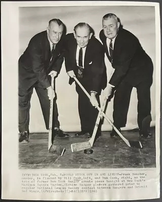 1962 Vintage Wire Photo NHL Hockey 3 New York Rangers Boucher + Cook Brothers  • $35