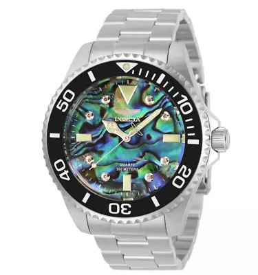 Invicta Pro Diver Men's 47mm Diamond Abalone Dial Stainless Quartz Watch 32928 • $108.93