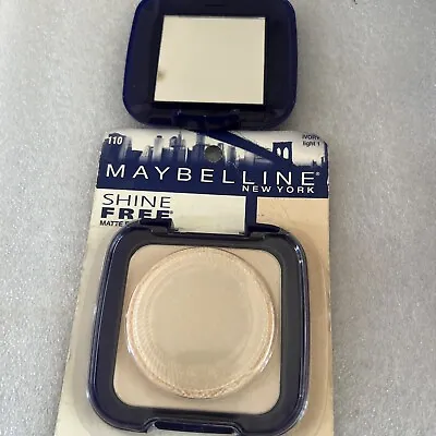 Maybelline Shine Free Pressed Powder - 110 Ivory Matte Finish Damage • $18