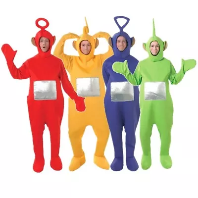 Teletubbies Tubbies Laa-Laa Dipsy Po Po TINKY Adult Jumpsuits Costumes Cosplay • $28.49