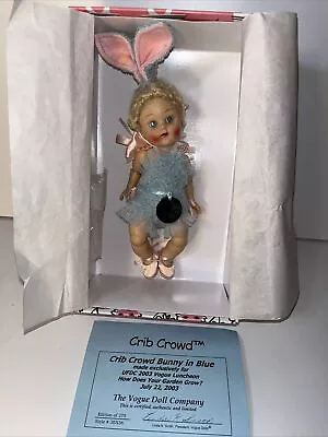 RARE 8  Vogue Ginny Baby Crib Crowd Bunny In Blue UFDC LIMITED EDITION Of 275 • $350