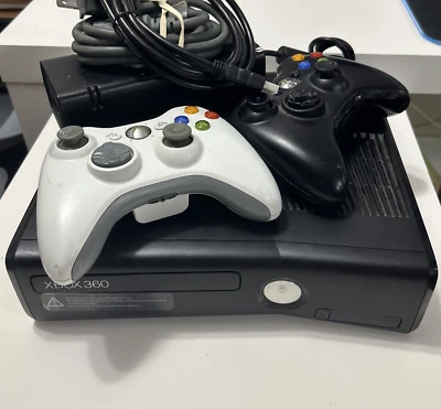 $70.39 • Buy Microsoft Xbox 360 Slim S Console W/ Cables, 2 Controllers *NO HARD DRIVE*