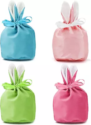 Easter Bunny Gift Bags Velvet Rabbit Ear Treat Bags With Drawstrings Bunny Candy • $17.99