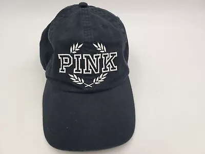 Women Victorias Secret Pink Strapback Adjustable Hat Cap Mom Girl Black White • $5.99