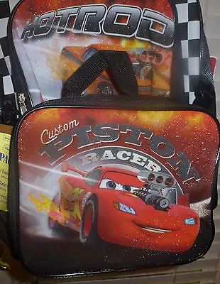 Pixar Cars Mcqueen Piston Racer Backpack & Lunch Tote Set~new~old Stock 2013 • $24.91