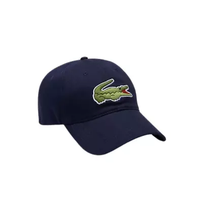 Lacoste Large Embroided Croc Cap Navy Blue • $89.99