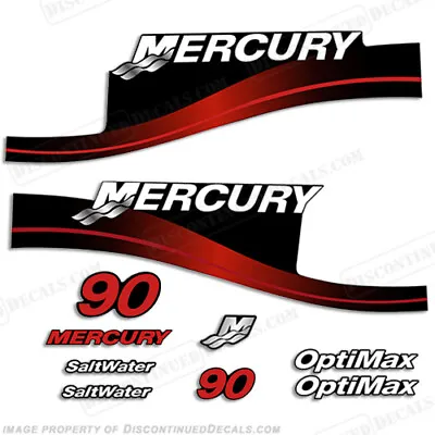 Fits Mercury 90hp Optimax Decal Kit (Red) • $94.95