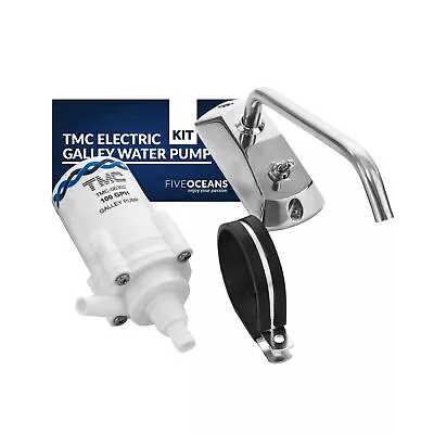 TMC Marine Electric Galley Water Pump Kit With Faucet For Boats RVs And Trai... • $87.25