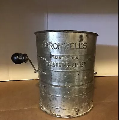 Vintage Flour Sifter Bromwell's Michigan City 3 Cup Flour Sifter • $15