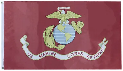 2X3 FT US Marine Corps Retired EGA Red Premium Flag Banner OFFICIALLY LICENSED • $9.88