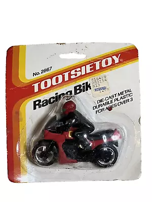 Vintage 1985 Tootsietoy Diecast Racing Bike Red Motorcycle 2867 Sealed Free Ship • $27.95