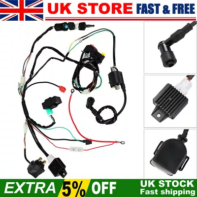 Electric Engine Start Wiring Harness Loom For Bike ATV Quad 50CC/70CC/90CC/110CC • £21.89