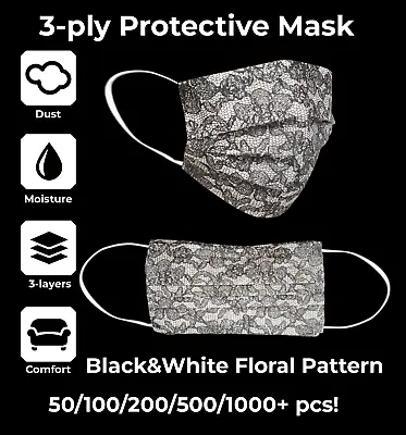 Disposable Surgical Mask Face Mouth Cover With Designs Patterns Box Non Medical • $6.60