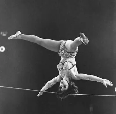 Bertram Mills Circus Tightrope Act 1958 OLD PHOTO 1 • $9