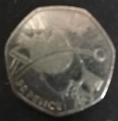 Table Tennis 50pence Coin From 2012 Olympics • £1.21