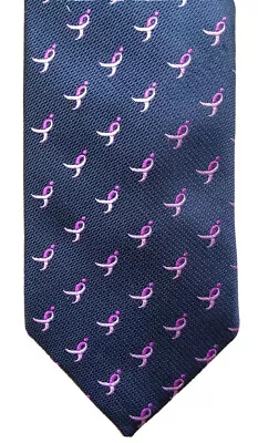 Susan G. Komen For The Cure Neck Tie 58  Purple Pink Fuchsia Ribbons Genuine • $27.99