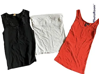 Lot Of 3 Women's Size Small Tops H&M Banana Republic Rowley White Black GUC • $9.99